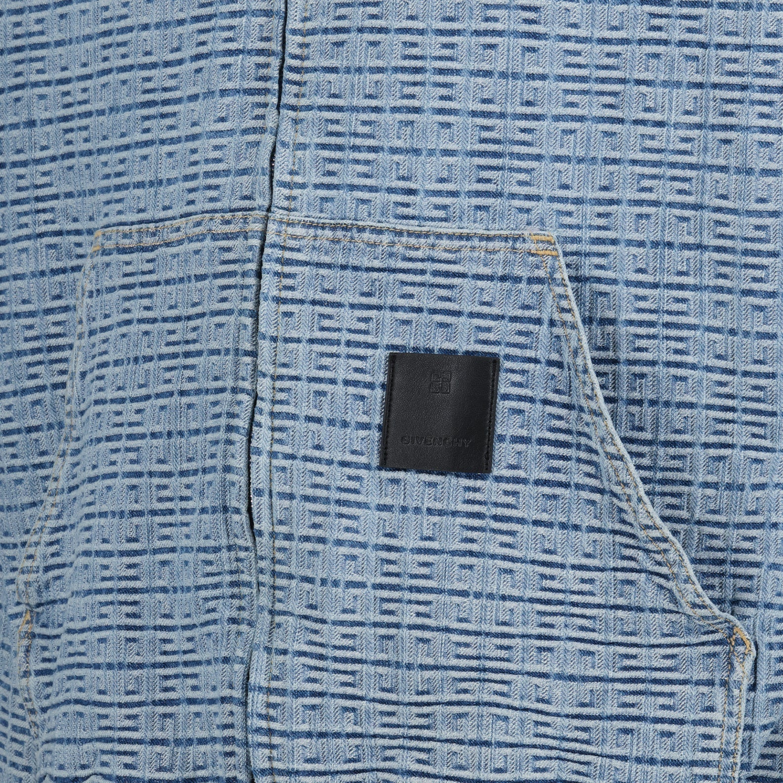 4G Denim Zip-Up Sweatshirt