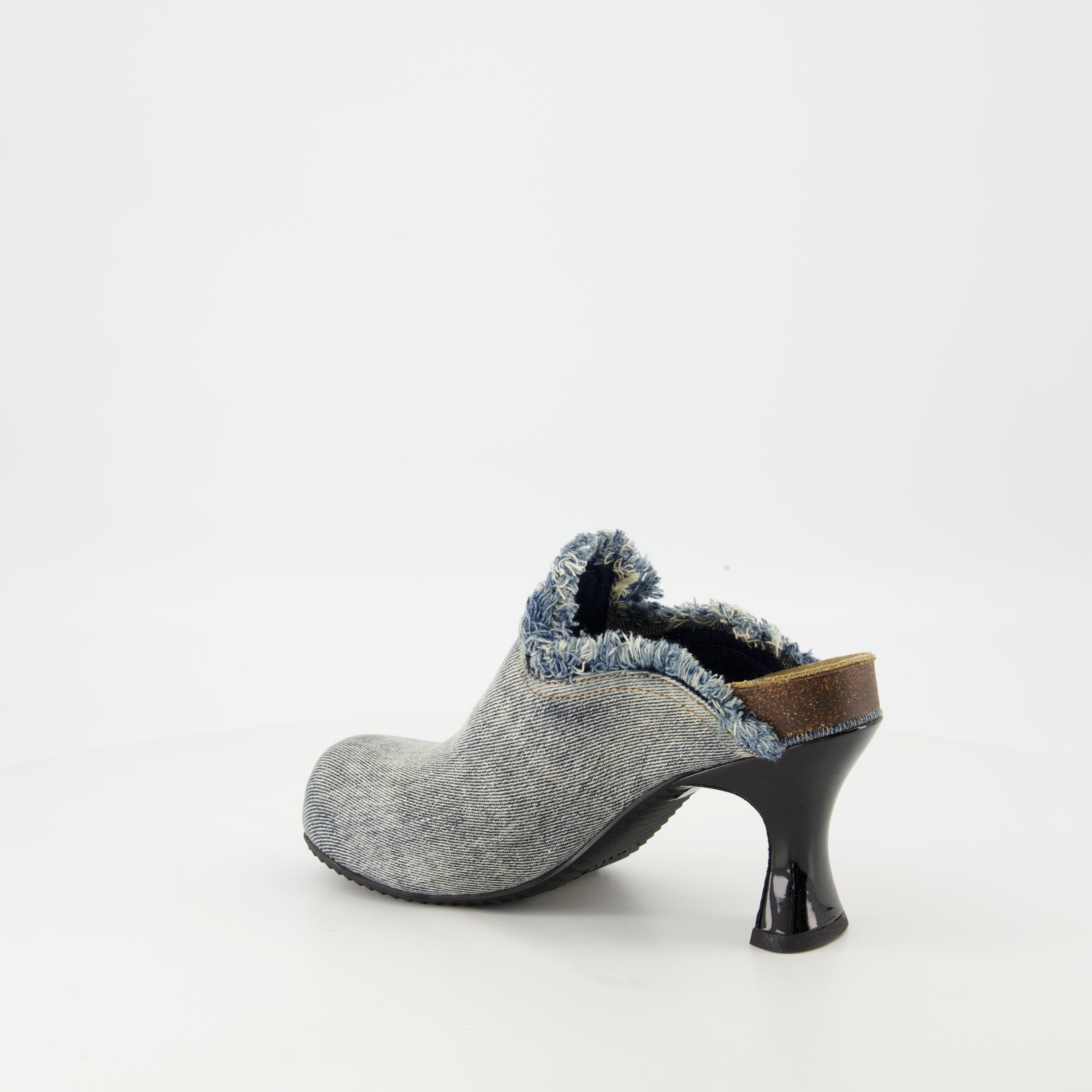 D-Woodstock Denim Mules