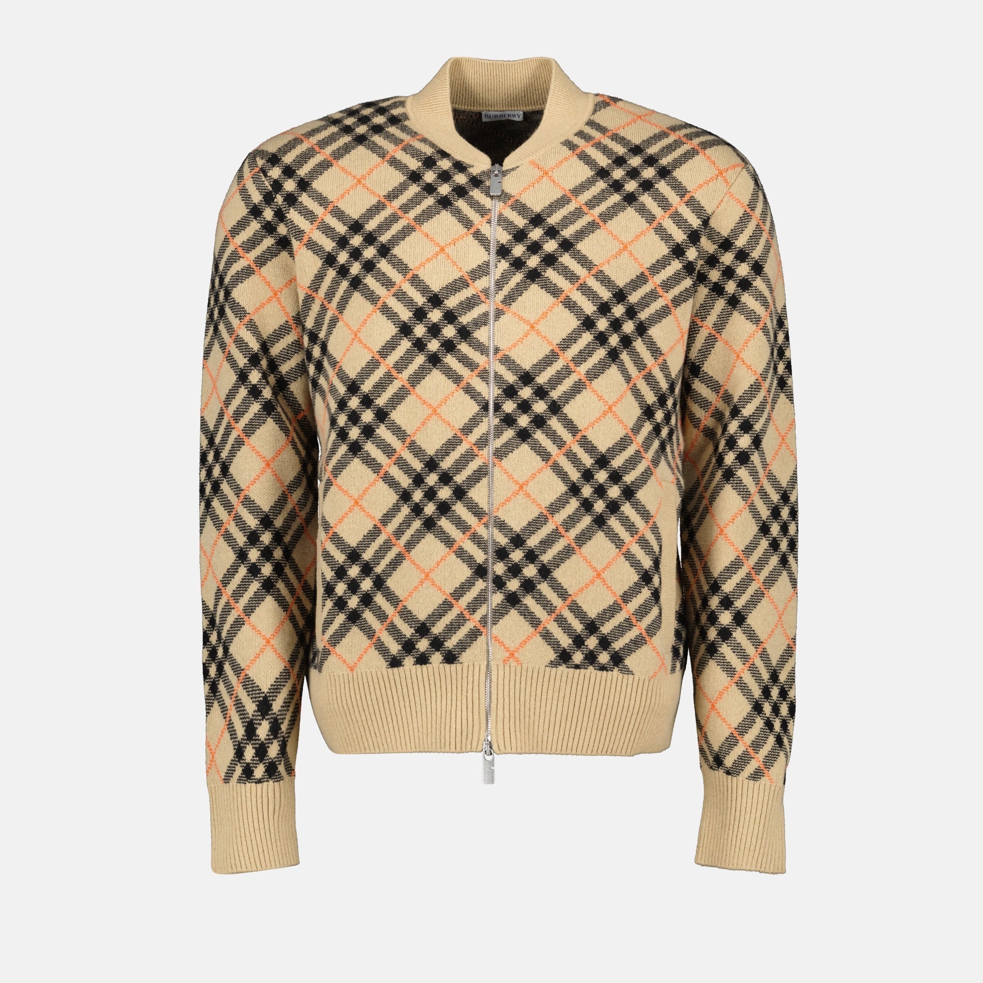 Checked Cashmere Bomber