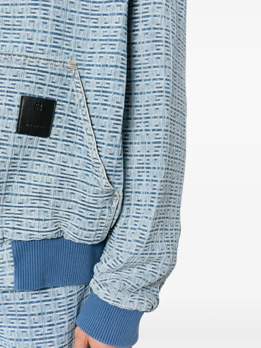 4G Denim Zip-Up Sweatshirt