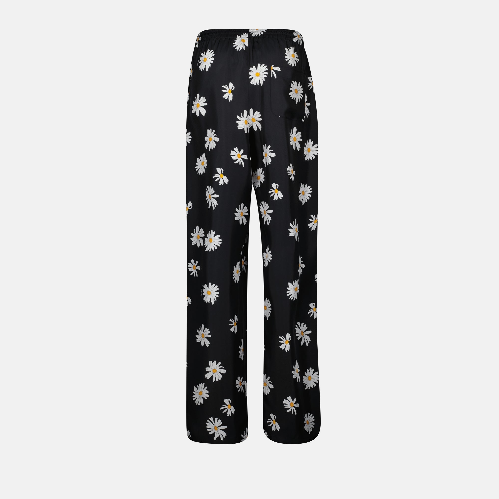 Black Floral Pants