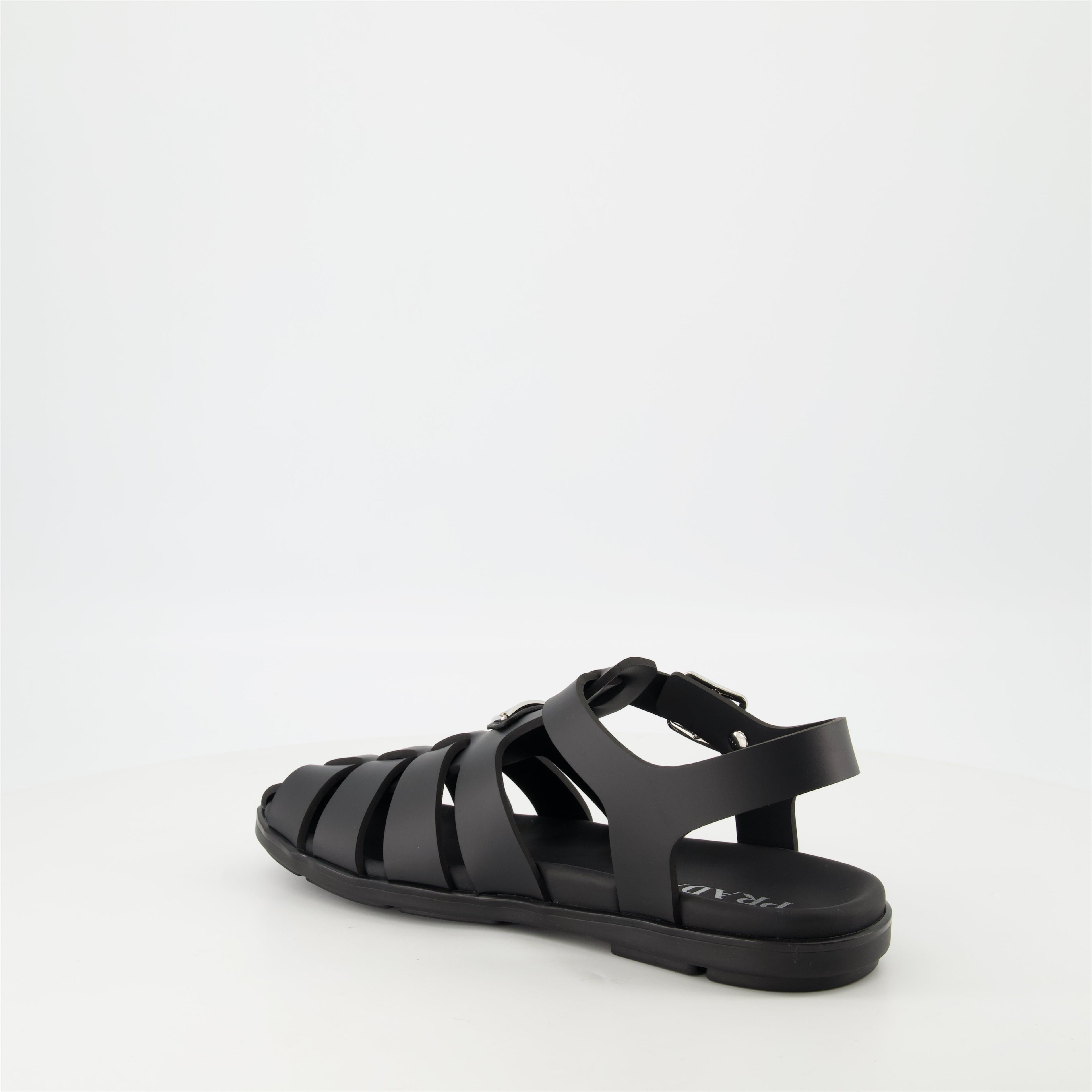 Black Rubber Sandals