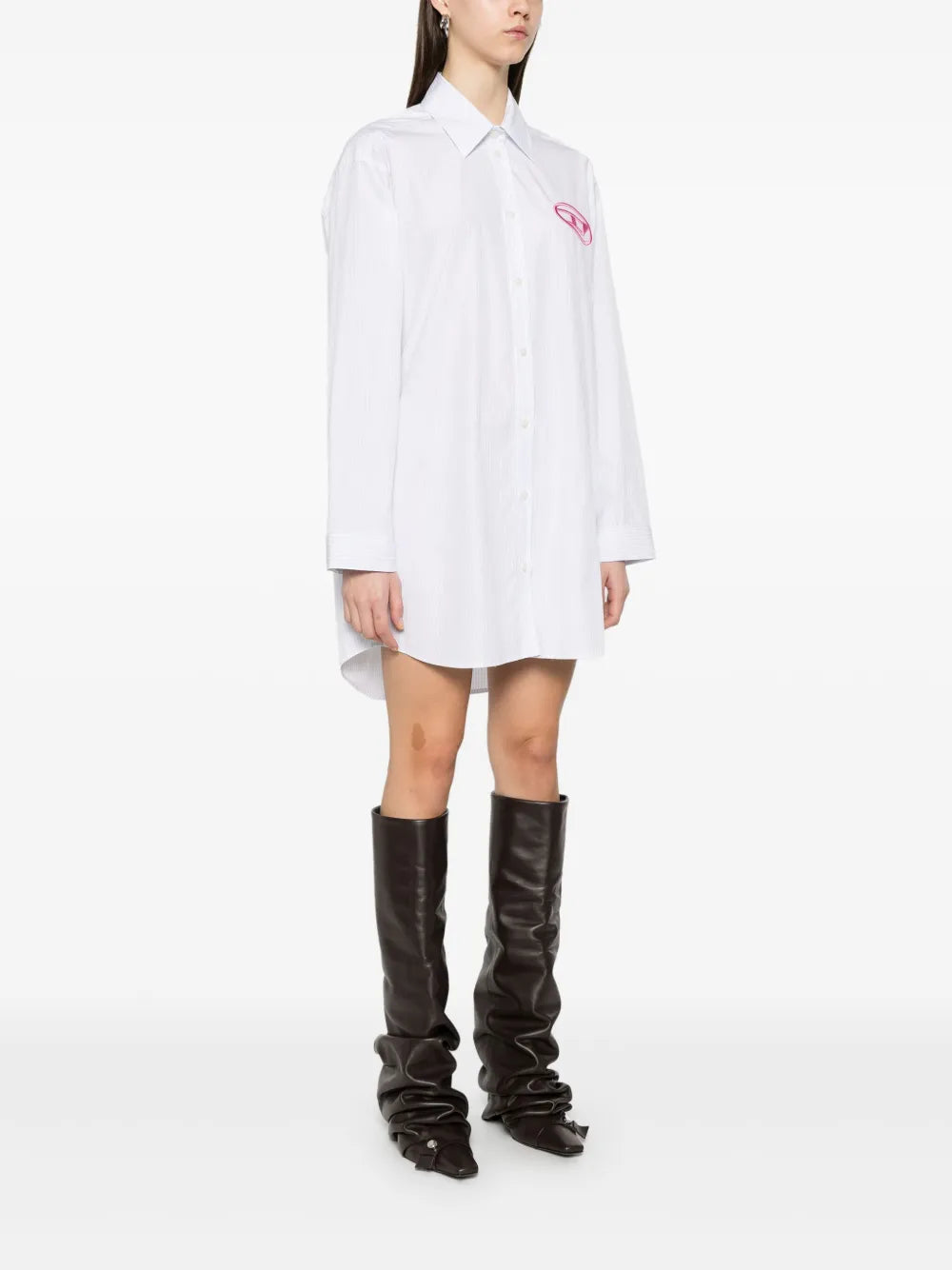 D-Dalis Striped Shirt Dress