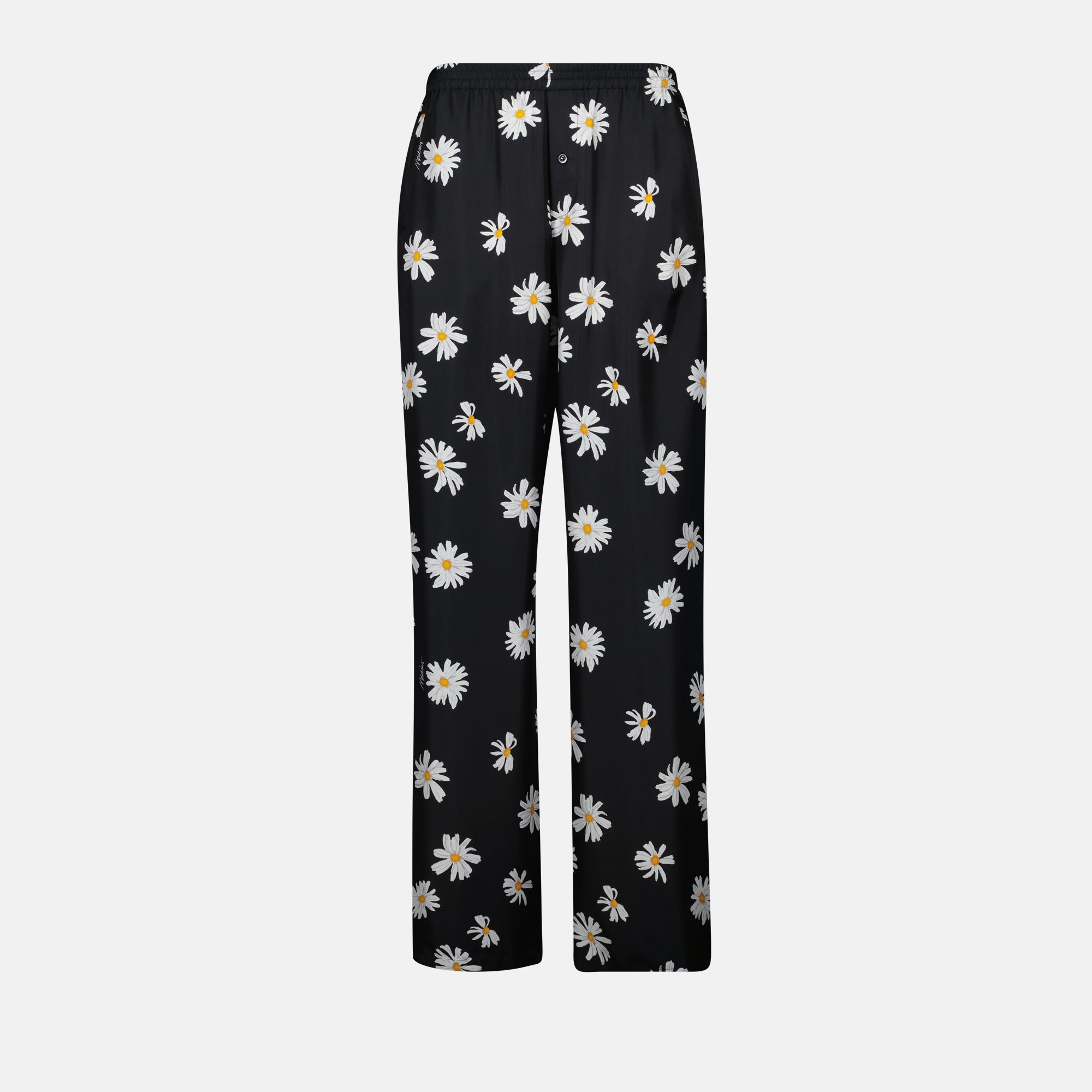 Black Floral Pants