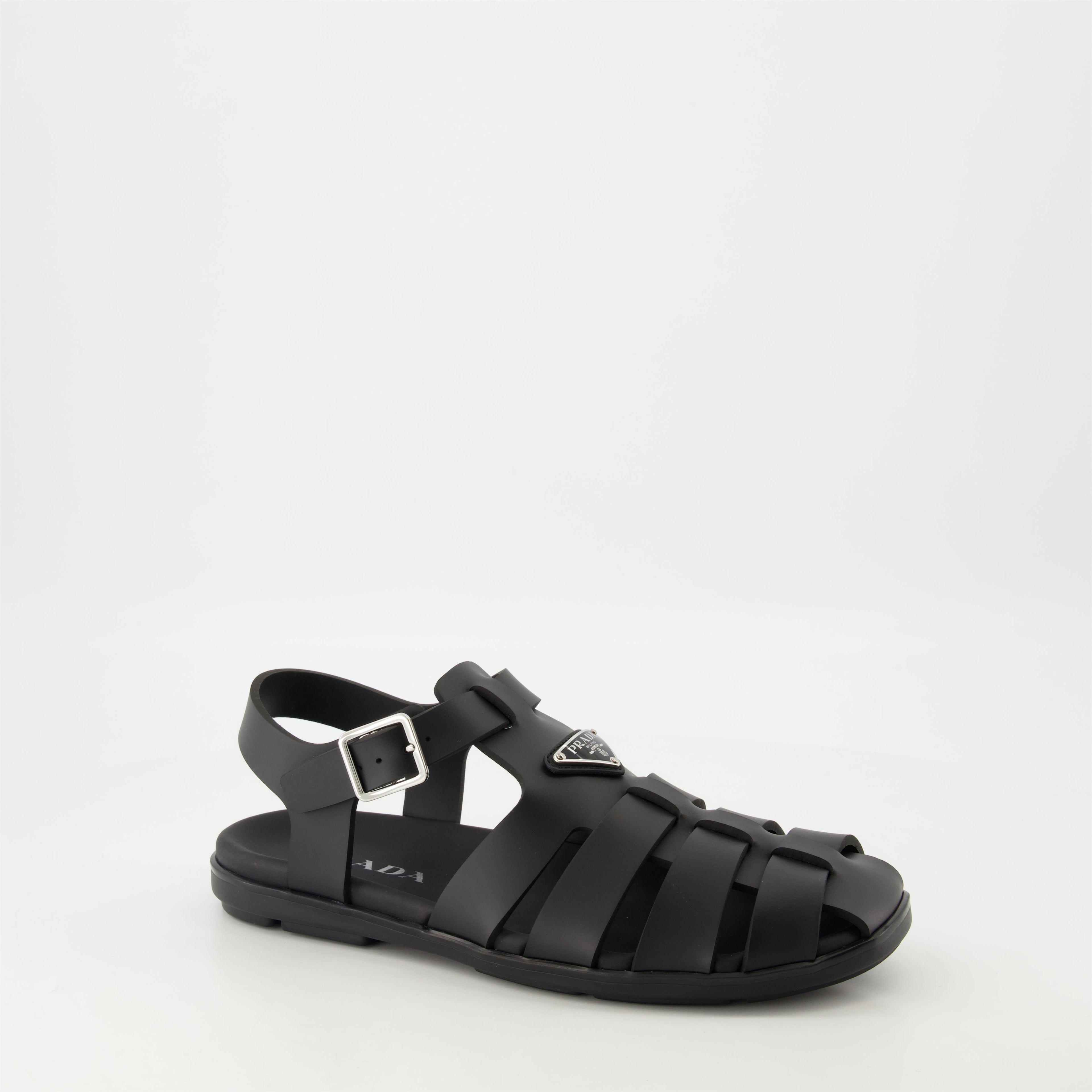 Black Rubber Sandals