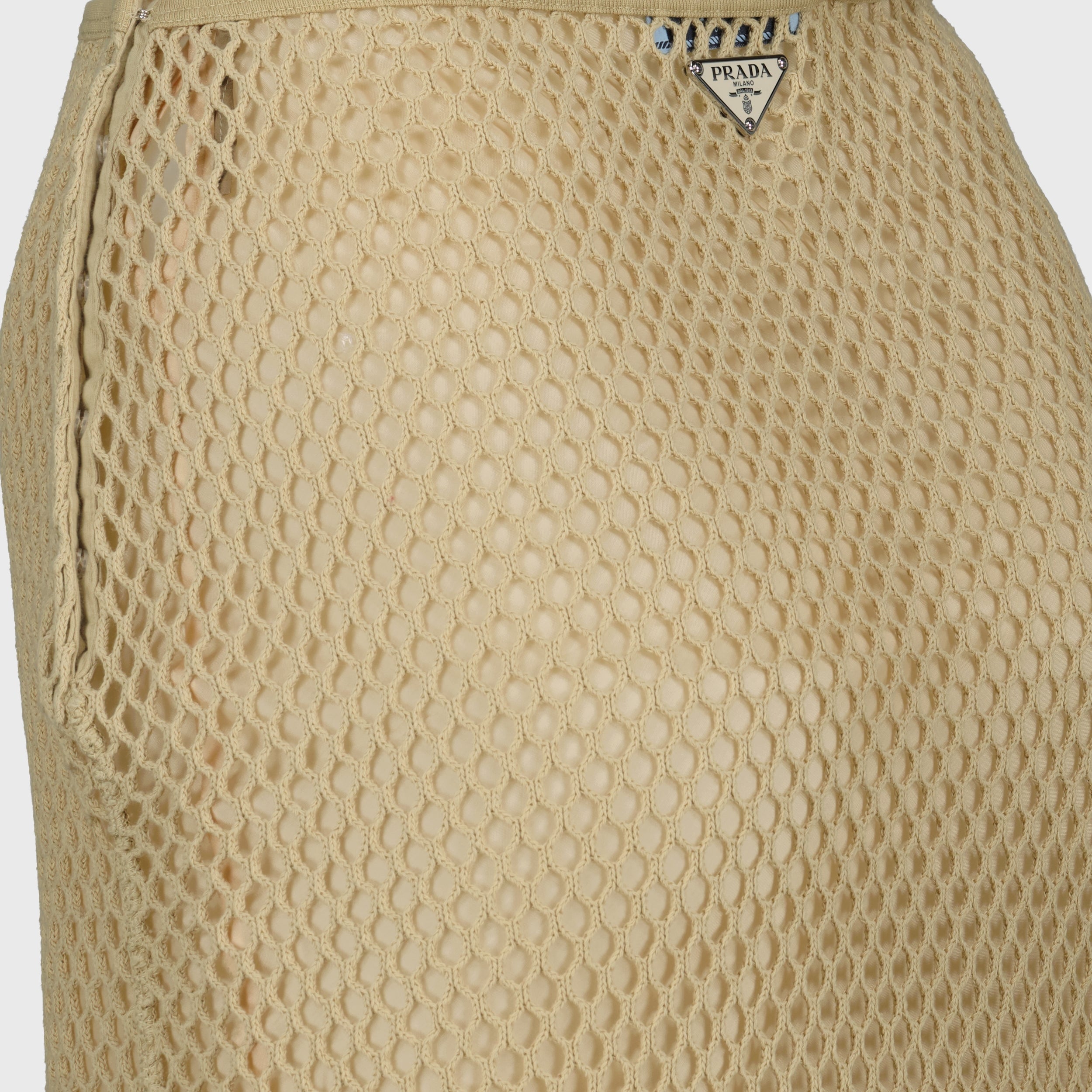 Cotton Mesh Skirt