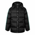 GG Nylon Jacquard Web Down Jacket in Black