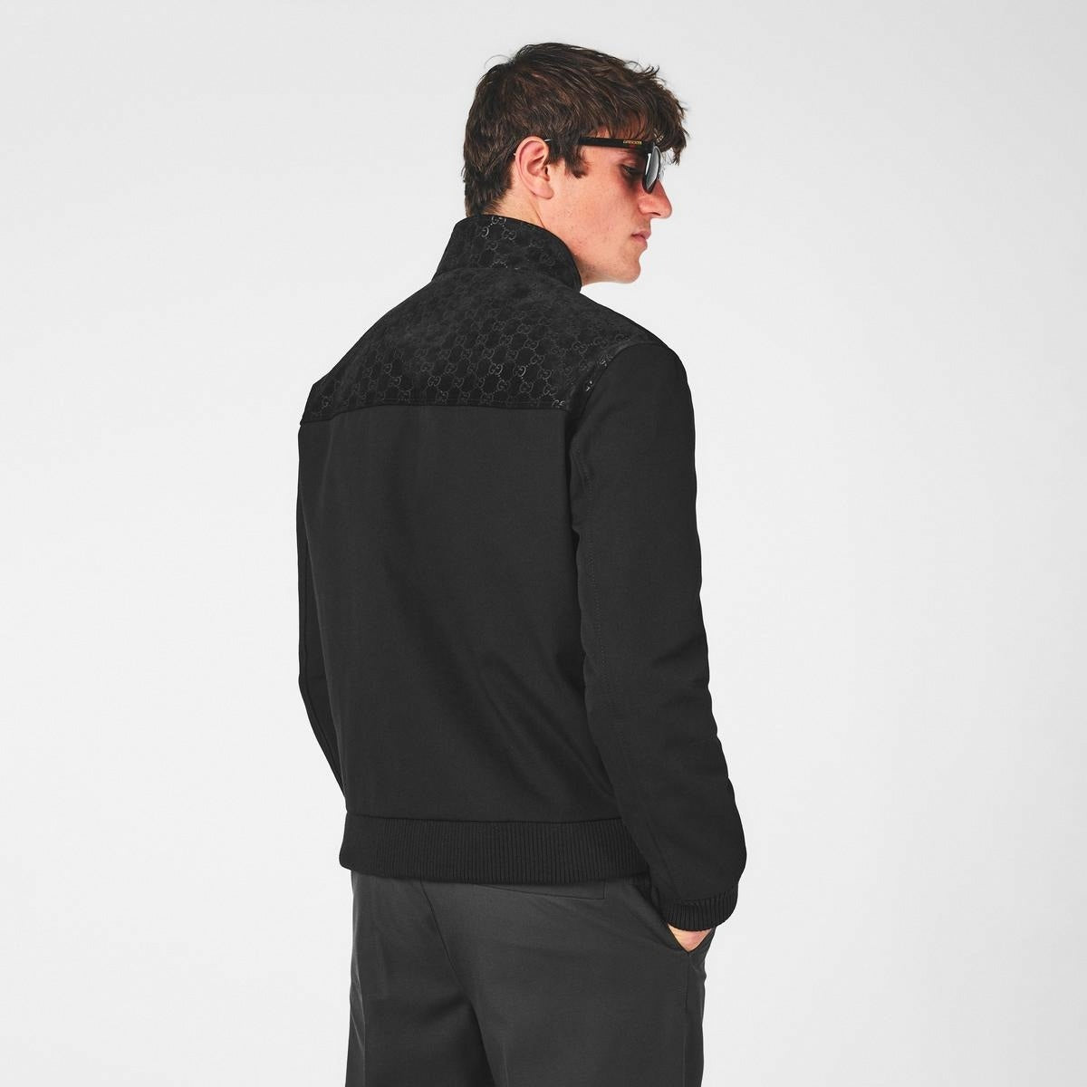 GG Suede Bomber Jacket