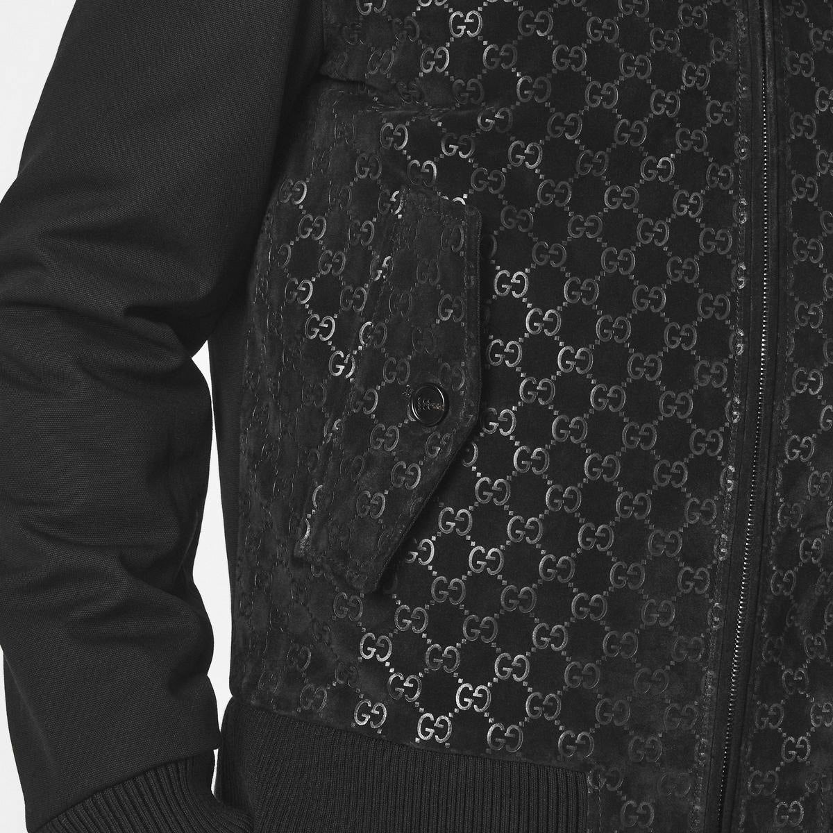 GG Suede Bomber Jacket