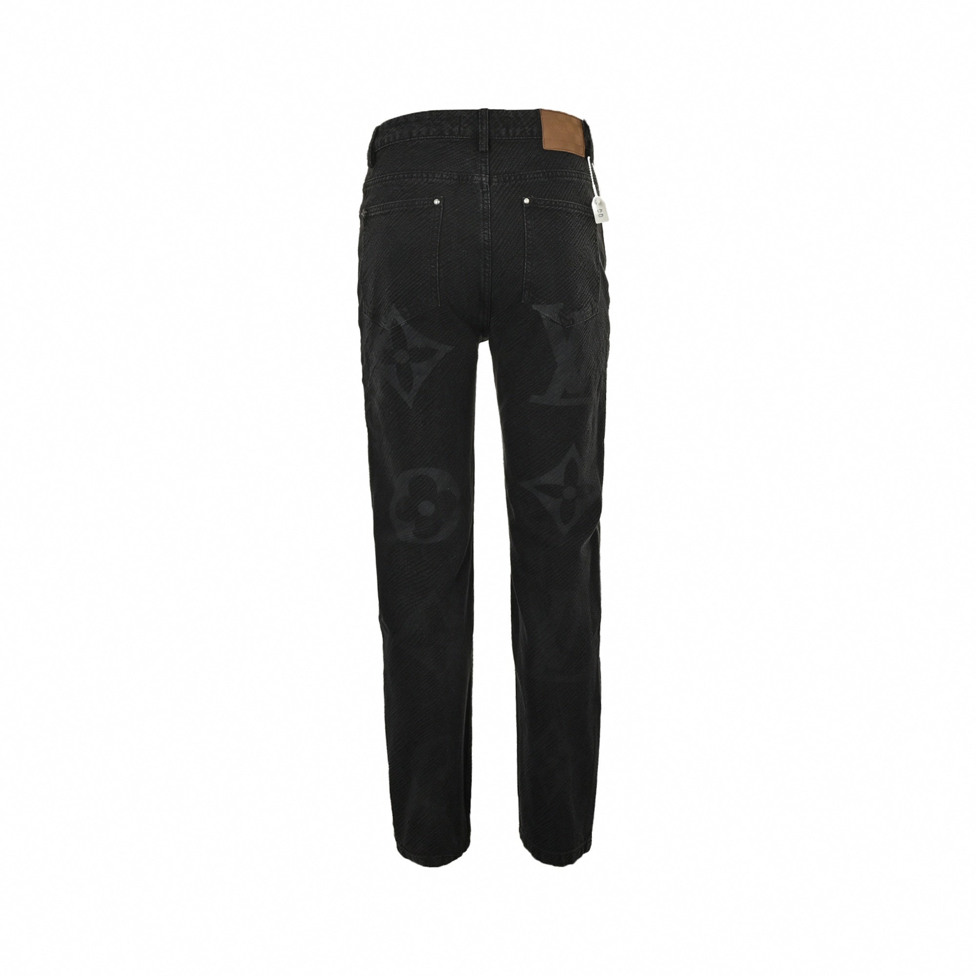Black Monogram Shadow Denim Jeans