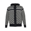 Dior Oblique All-Over Zip-Up Knit Hoodie