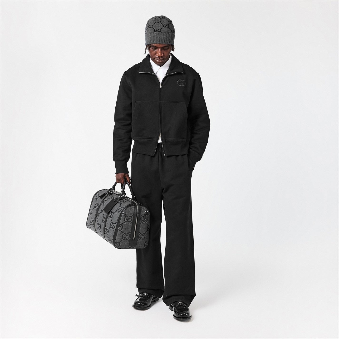 GG Wool Beanie in Grey