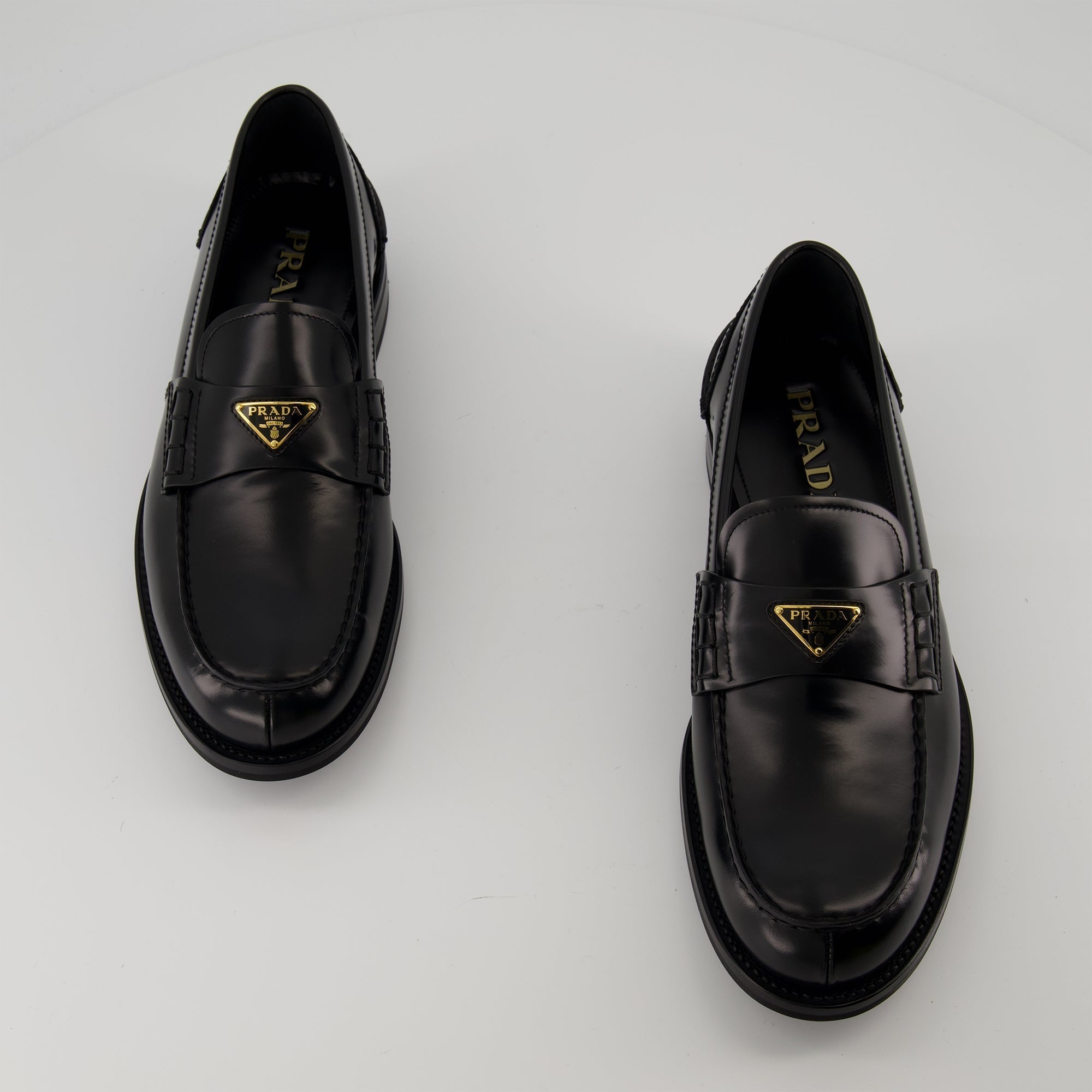 Brushed Leather Loafers