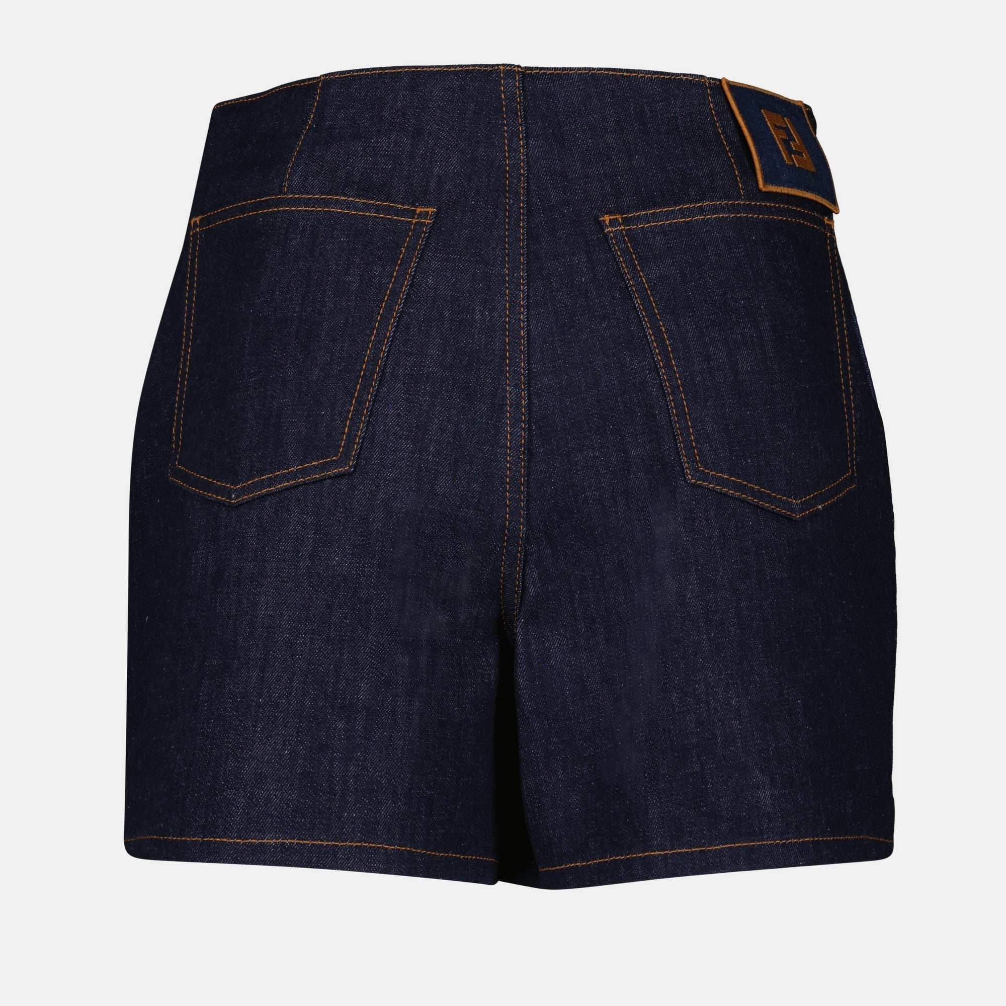 Bicolor Denim Shorts