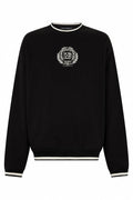 Black Cotton DG Sweatshirt with Embroidered Logo