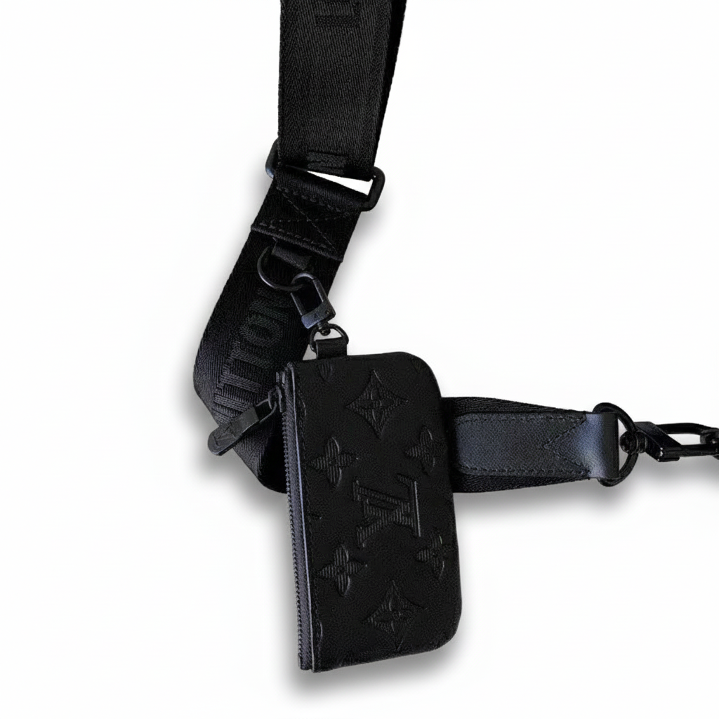 Discovery Messenger PM – Black Monogram Shadow Leather