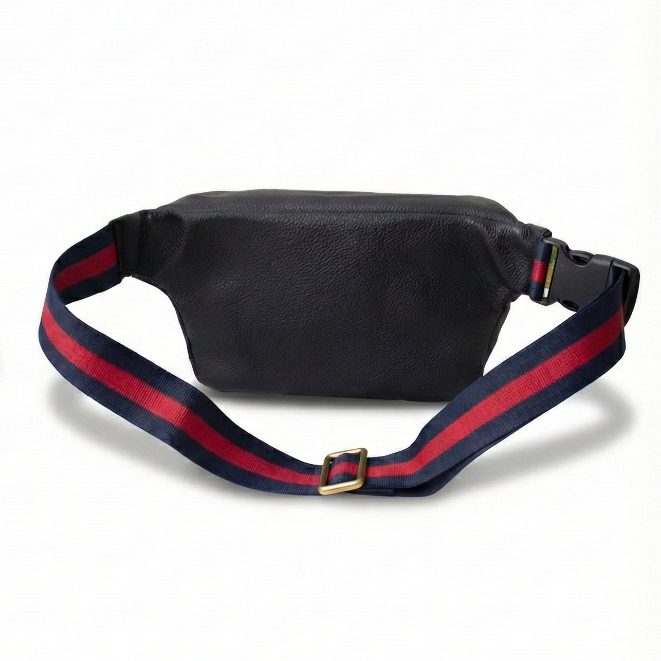 Graffiti Print Leather Belt Bag with Web Strap