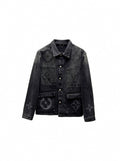 Black Monogram Denim Jacket