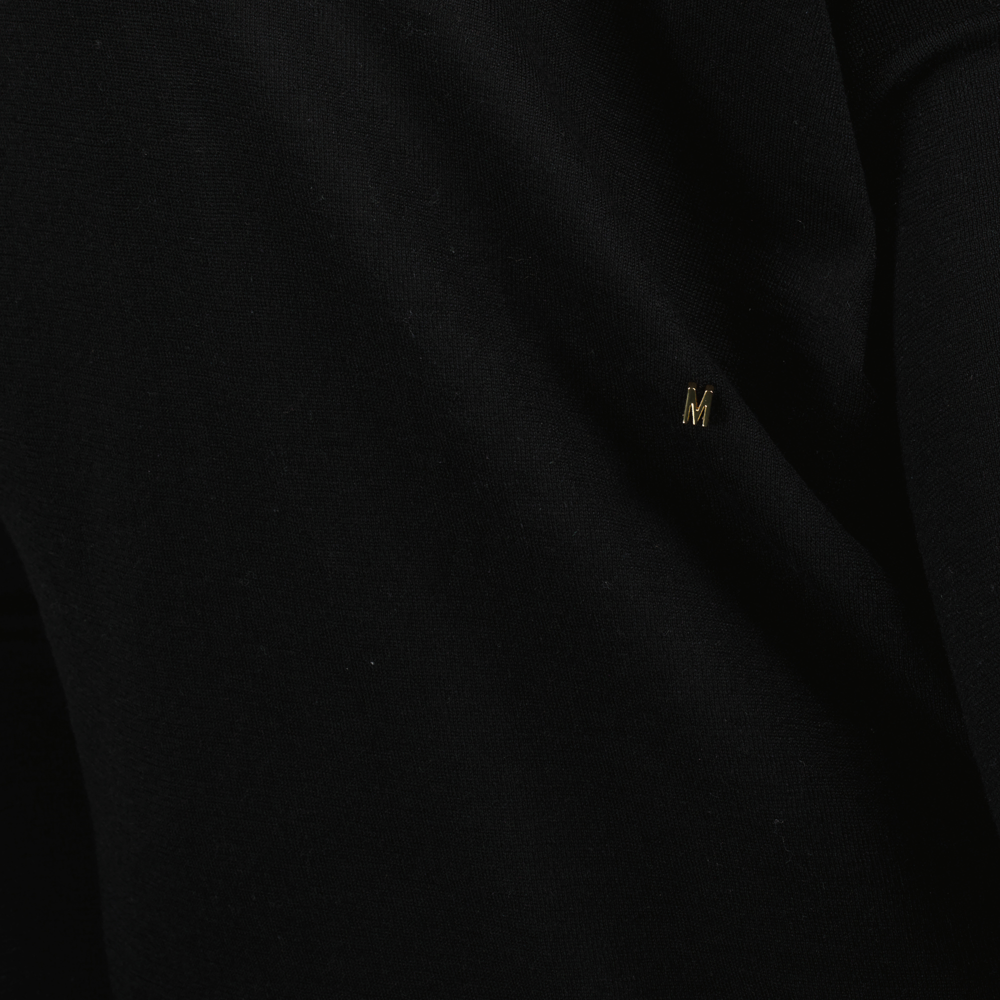 Draped Collar Wool Sweater