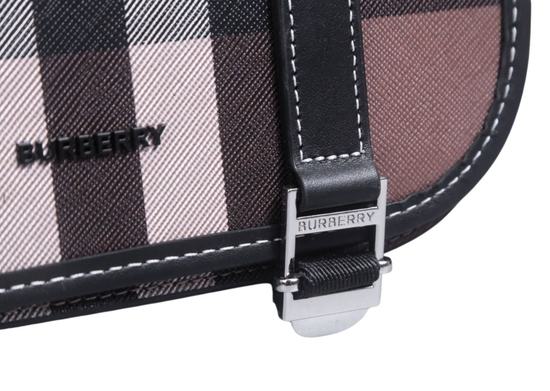 Dark Birch Brown Check Messenger Bag