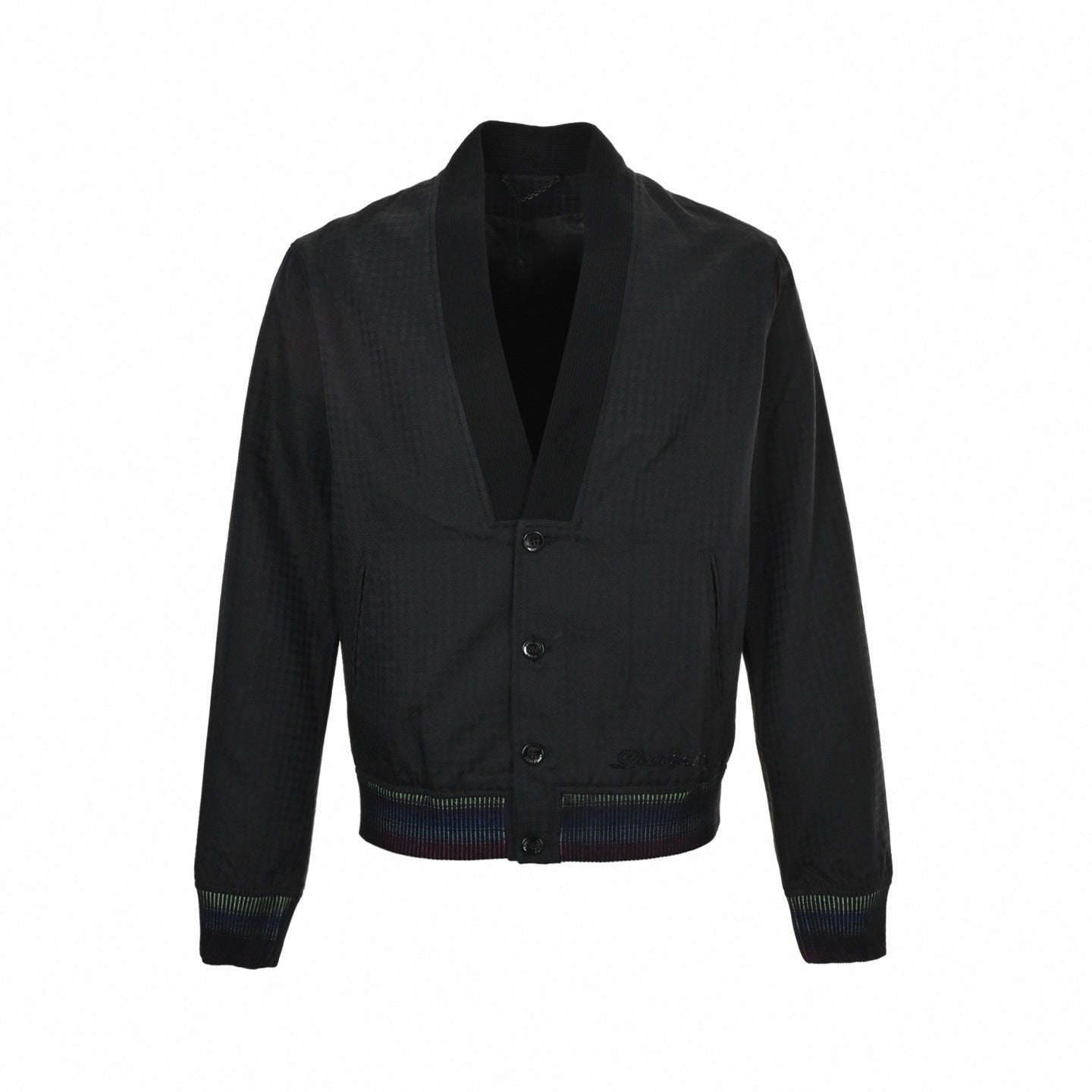 Gradient Cuff Wool-Blend Evening Cardigan