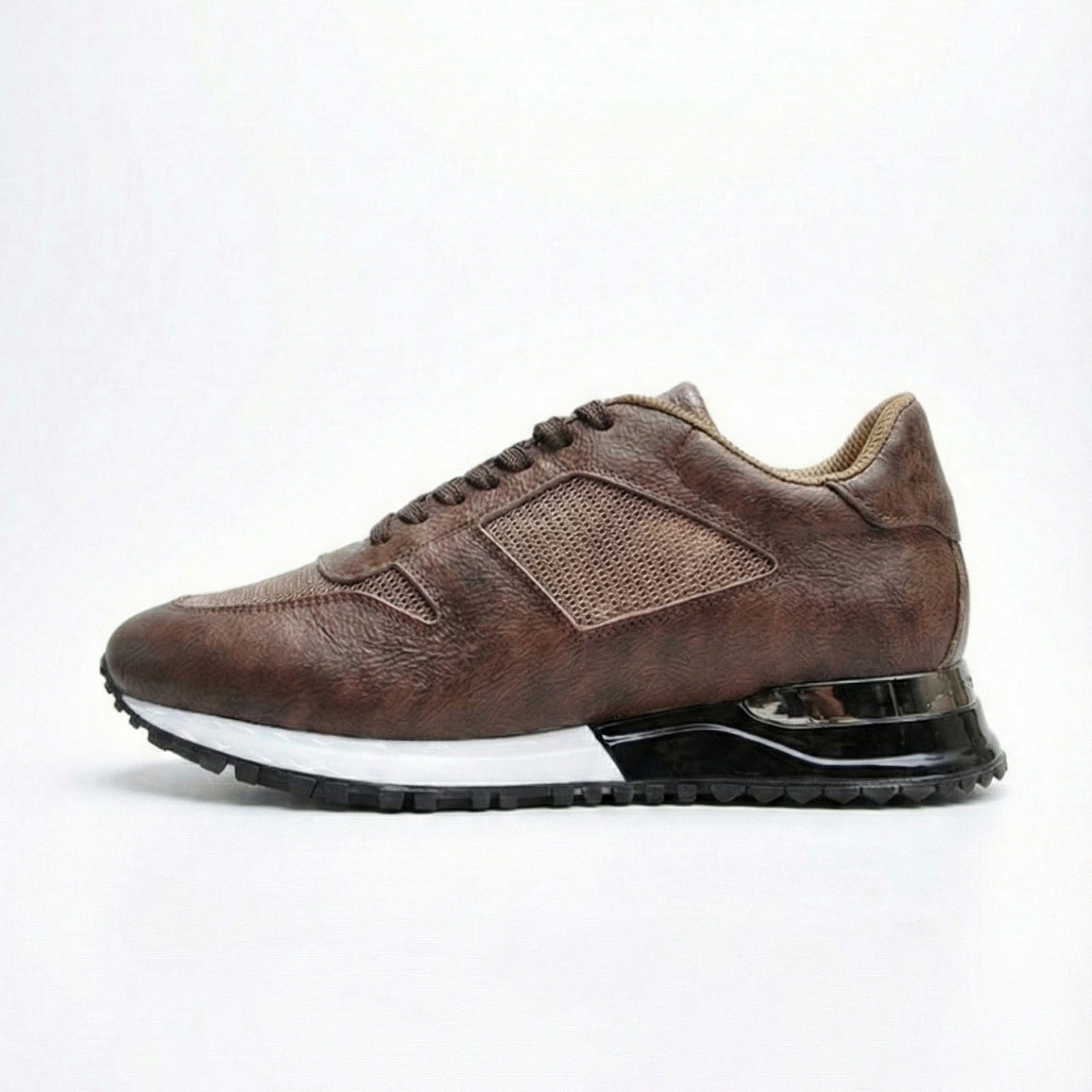 Brown Leather Run Away Sneaker