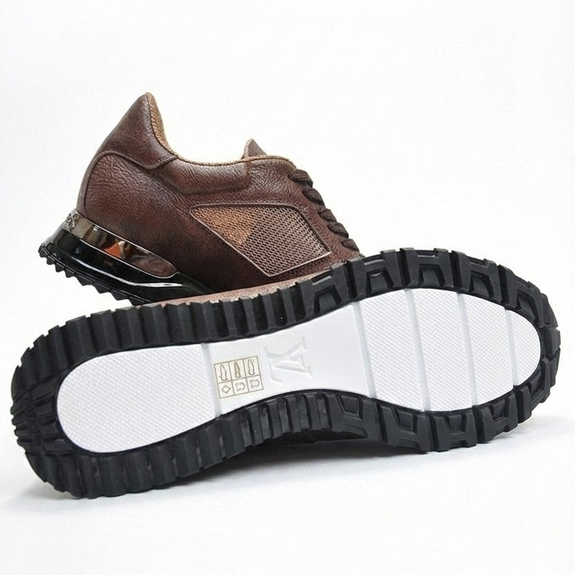 Brown Leather Run Away Sneaker
