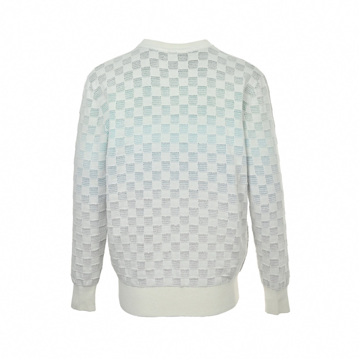 Damier Pattern Knit Sweater