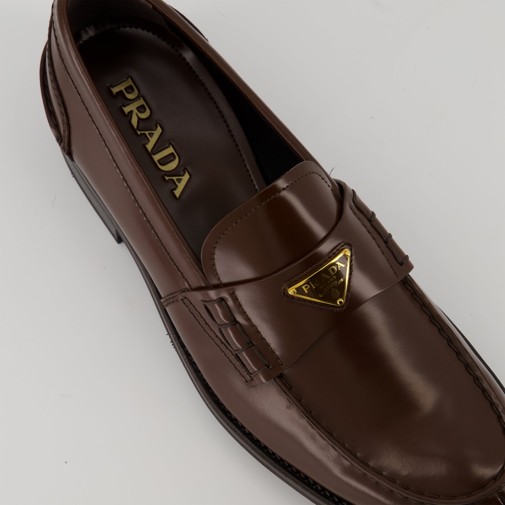 Brushed Leather Loafers