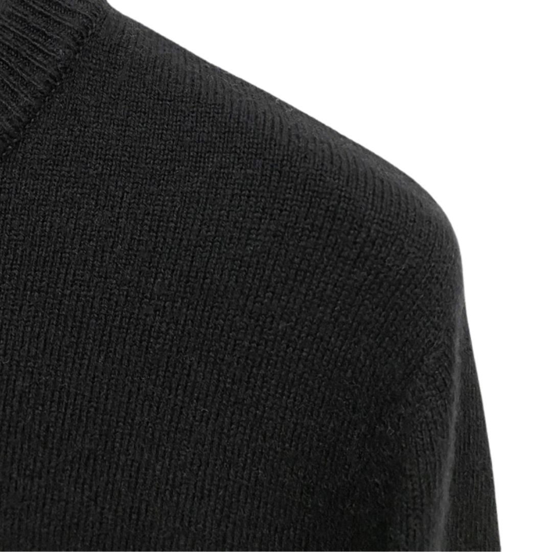 H Rond Embroidered Wool Crewneck Sweater