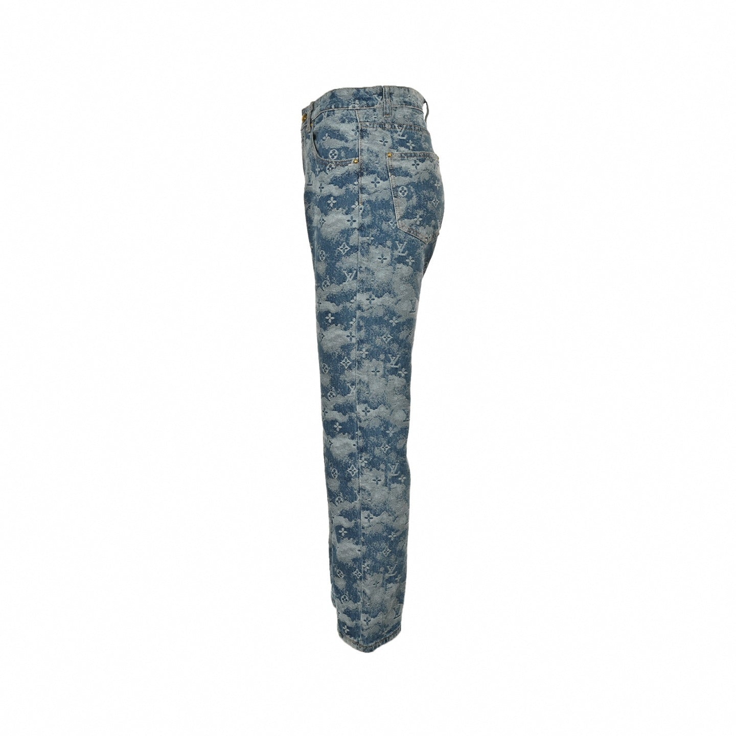 Cloud Monogram Blue Denim Jeans