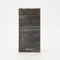 Crocodile-effect leather cardholder
