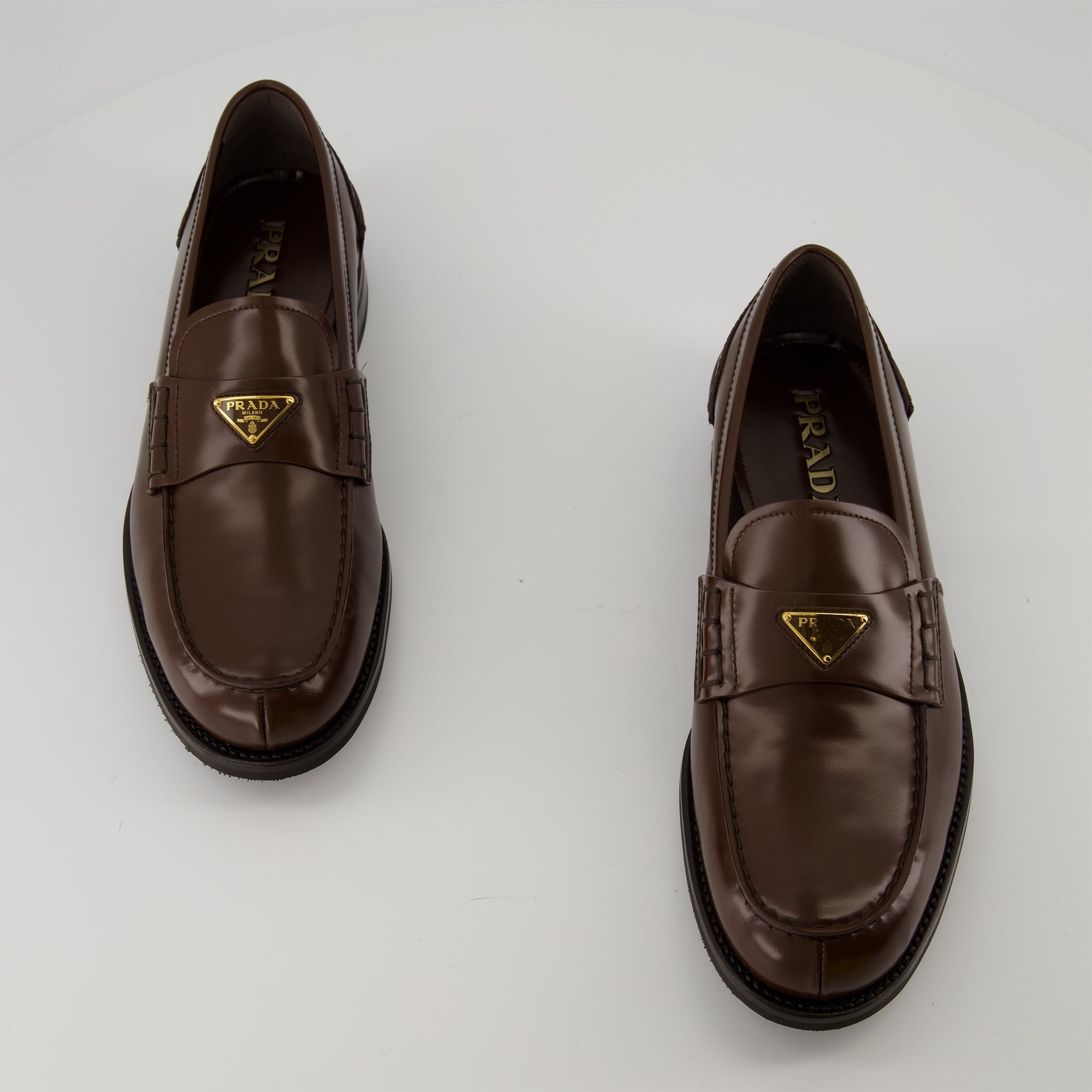 Brushed Leather Loafers