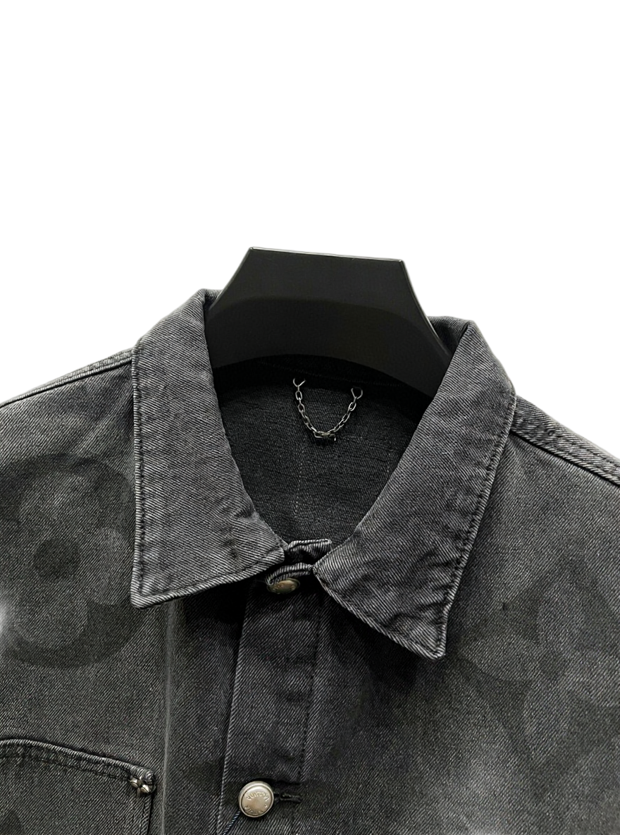 Black Monogram Denim Jacket
