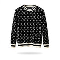 Black Monogram Knit Sweater