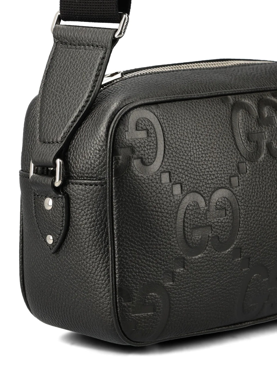 GG Signature Embossed Leather Crossbody Bag